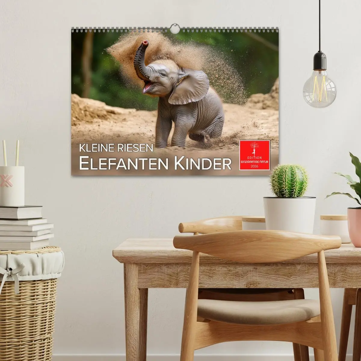 Bild: 9783457307748 | Elefanten Kinder - kleine Riesen (Wandkalender 2026 DIN A3 quer),...