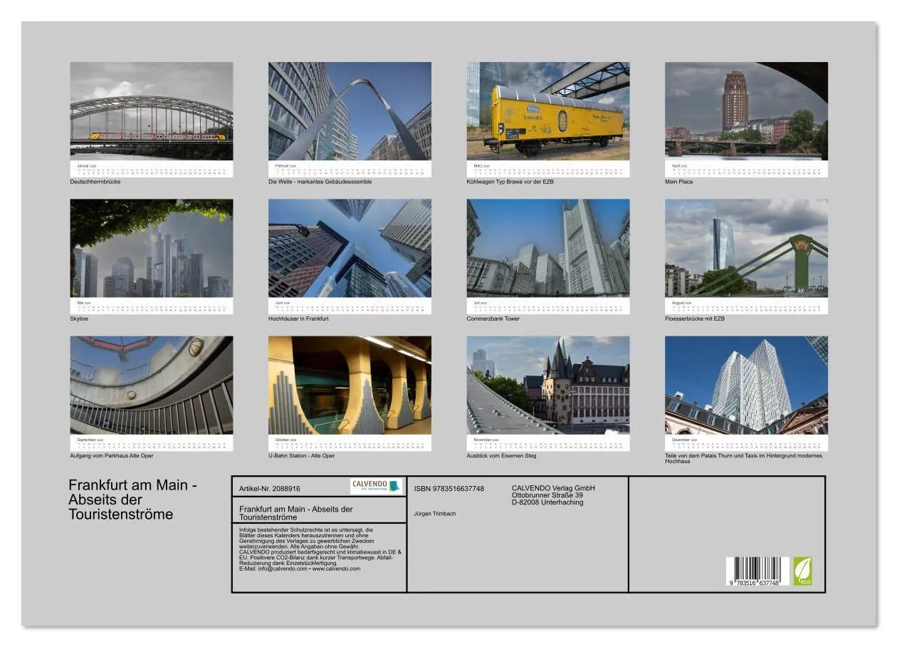 Bild: 9783516637748 | Frankfurt am Main - Abseits der Touristenströme (Wandkalender 2026...