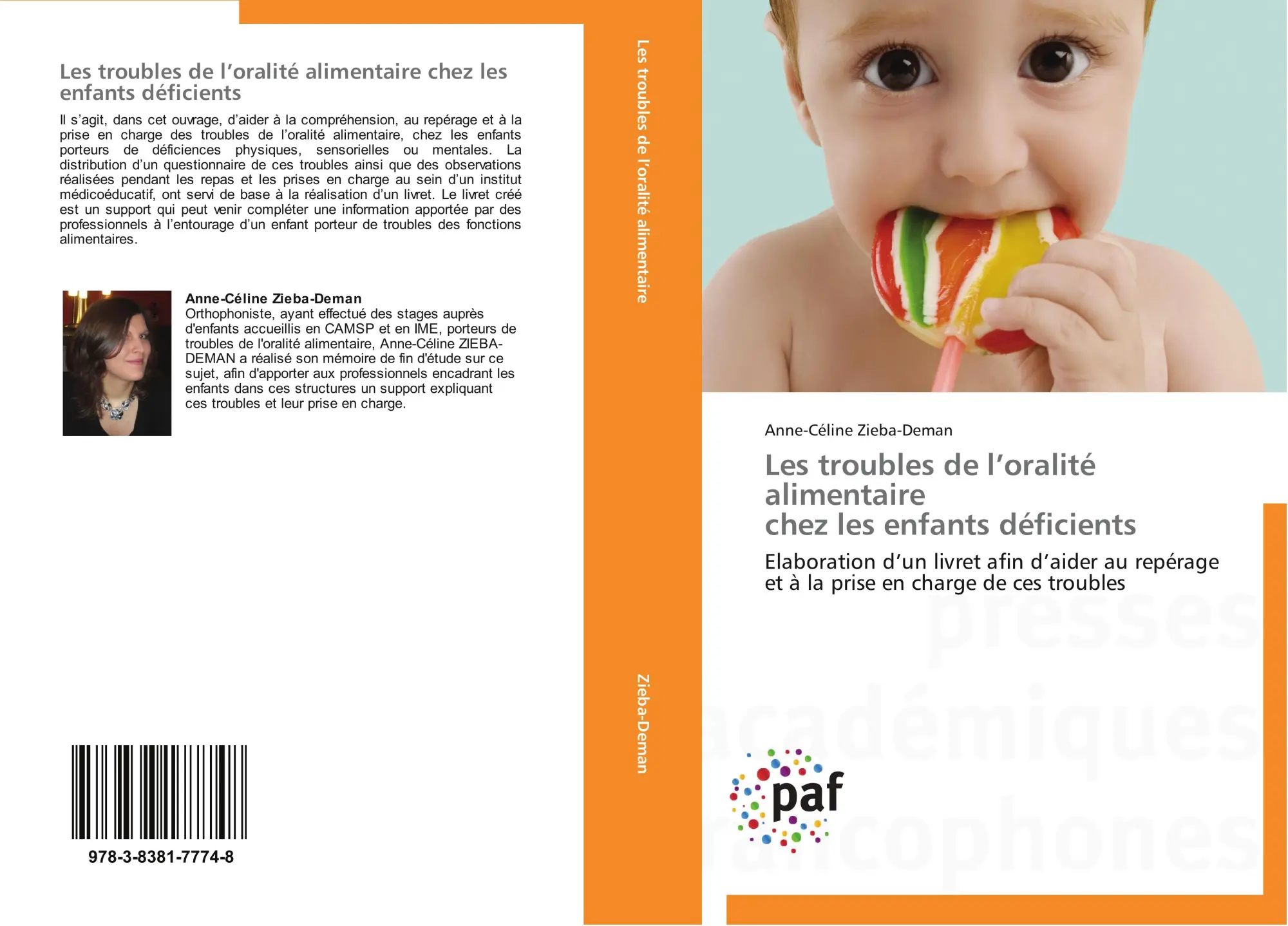 Cover: 9783838177748 | Les troubles de l'oralité alimentaire chez les enfants déficients
