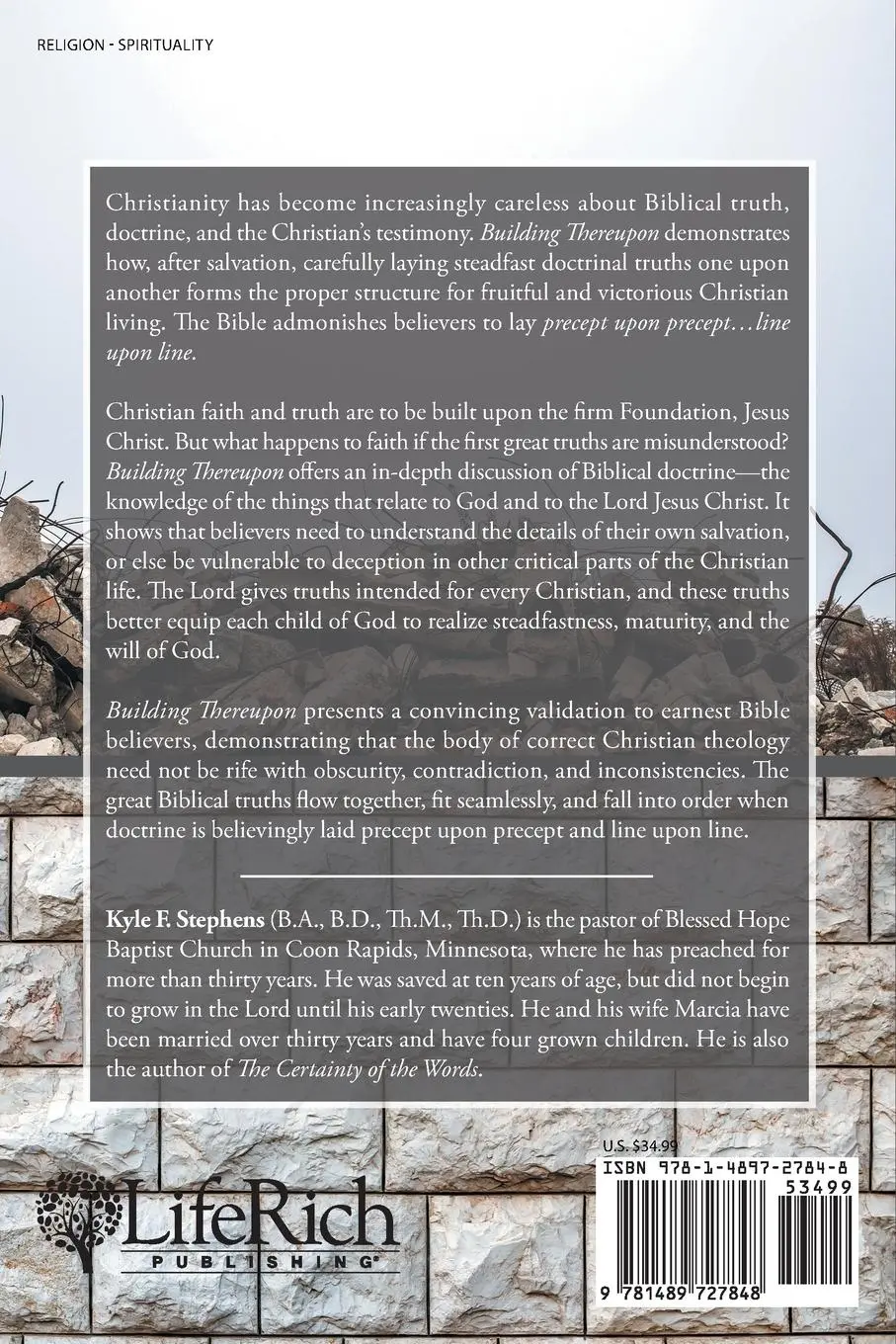 Rückseite: 9781489727848 | Building Thereupon | Kyle F. Stephens | Taschenbuch | Englisch | 2020