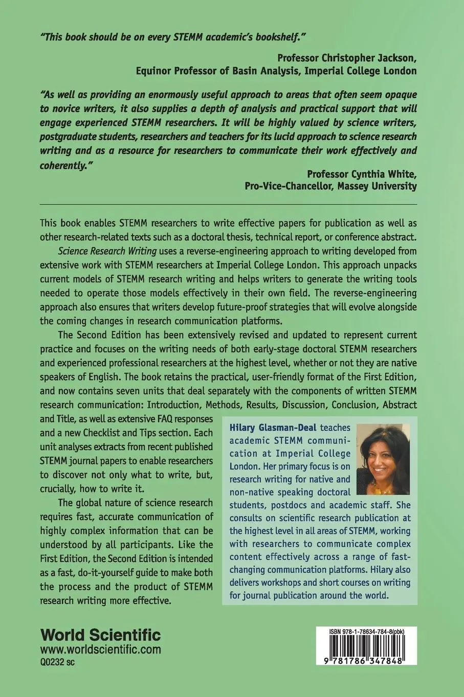 Rückseite: 9781786347848 | SCIENCE RESEARCH WRITIN (2ND ED) | Hilary Glasman-Deal | Taschenbuch
