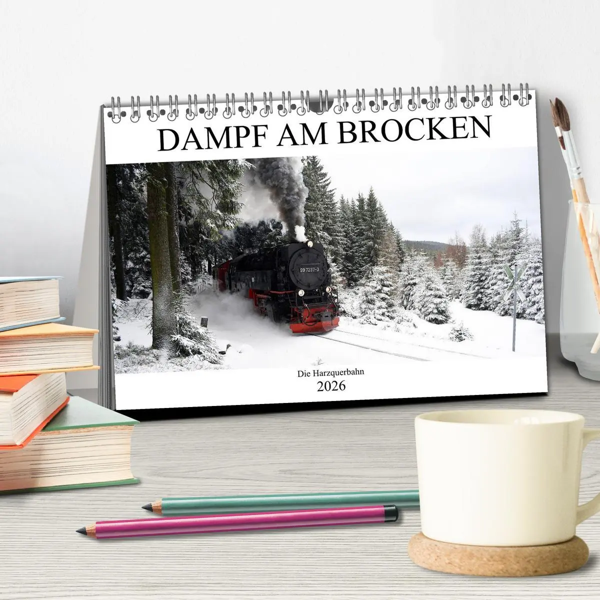 Bild: 9783457847848 | Dampf am Brocken - Die Harzquerbahn (Tischkalender 2026 DIN A5...