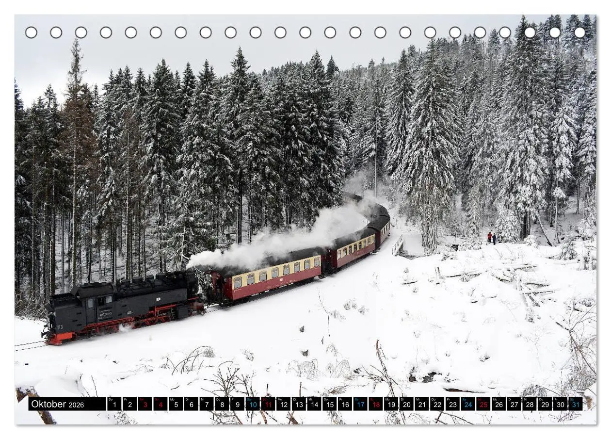 Bild: 9783457847848 | Dampf am Brocken - Die Harzquerbahn (Tischkalender 2026 DIN A5...