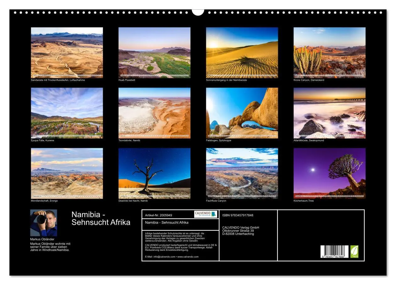 Bild: 9783457917848 | Namibia - Sehnsucht Afrika (Wandkalender 2026 DIN A2 quer),...