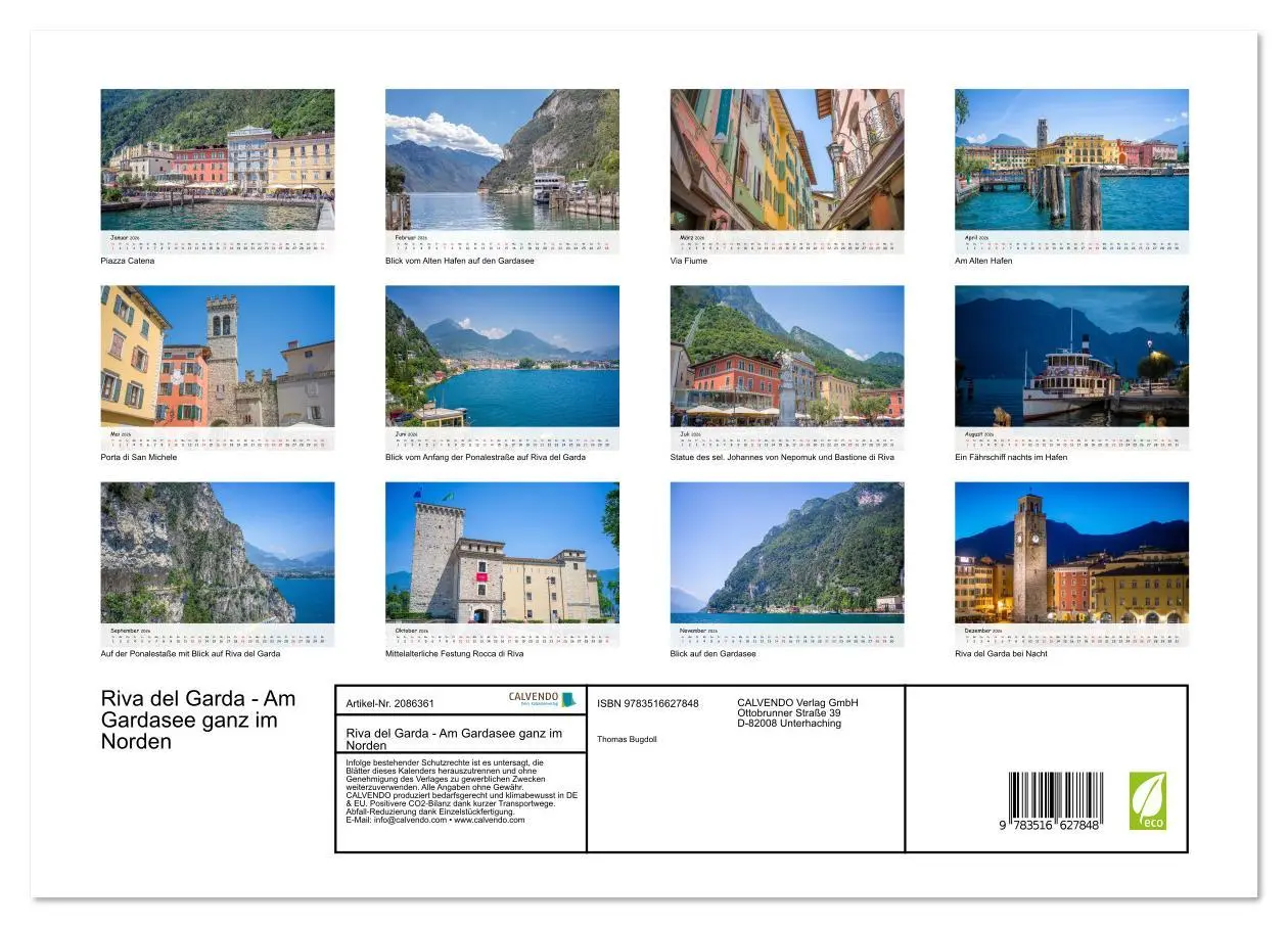 Bild: 9783516627848 | Riva del Garda - Am Gardasee ganz im Norden (Wandkalender 2026 DIN...