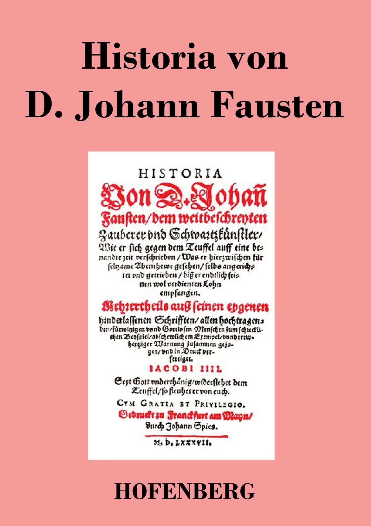 Cover: 9783843017848 | Historia von D. Johann Fausten | Anonym | Taschenbuch | 96 S. | 2013