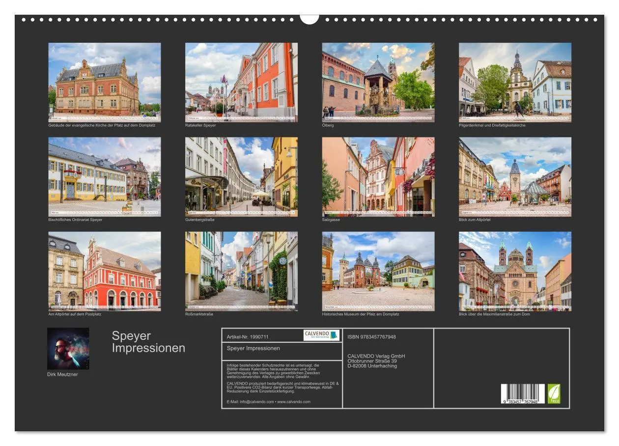 Bild: 9783457767948 | Speyer Impressionen (Wandkalender 2026 DIN A2 quer), CALVENDO...