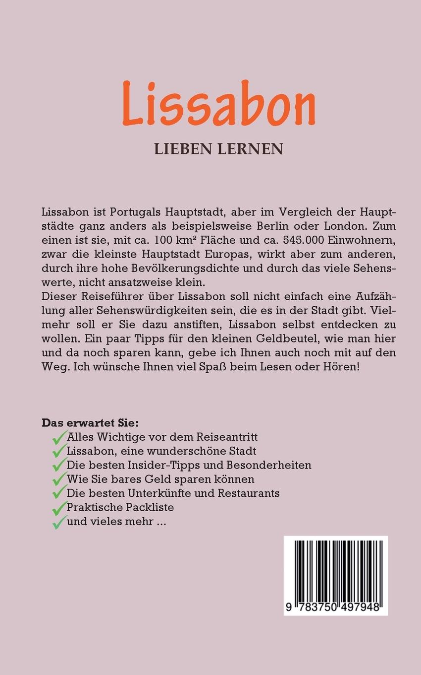 Rückseite: 9783750497948 | Lissabon lieben lernen: Der perfekte Reiseführer für einen...