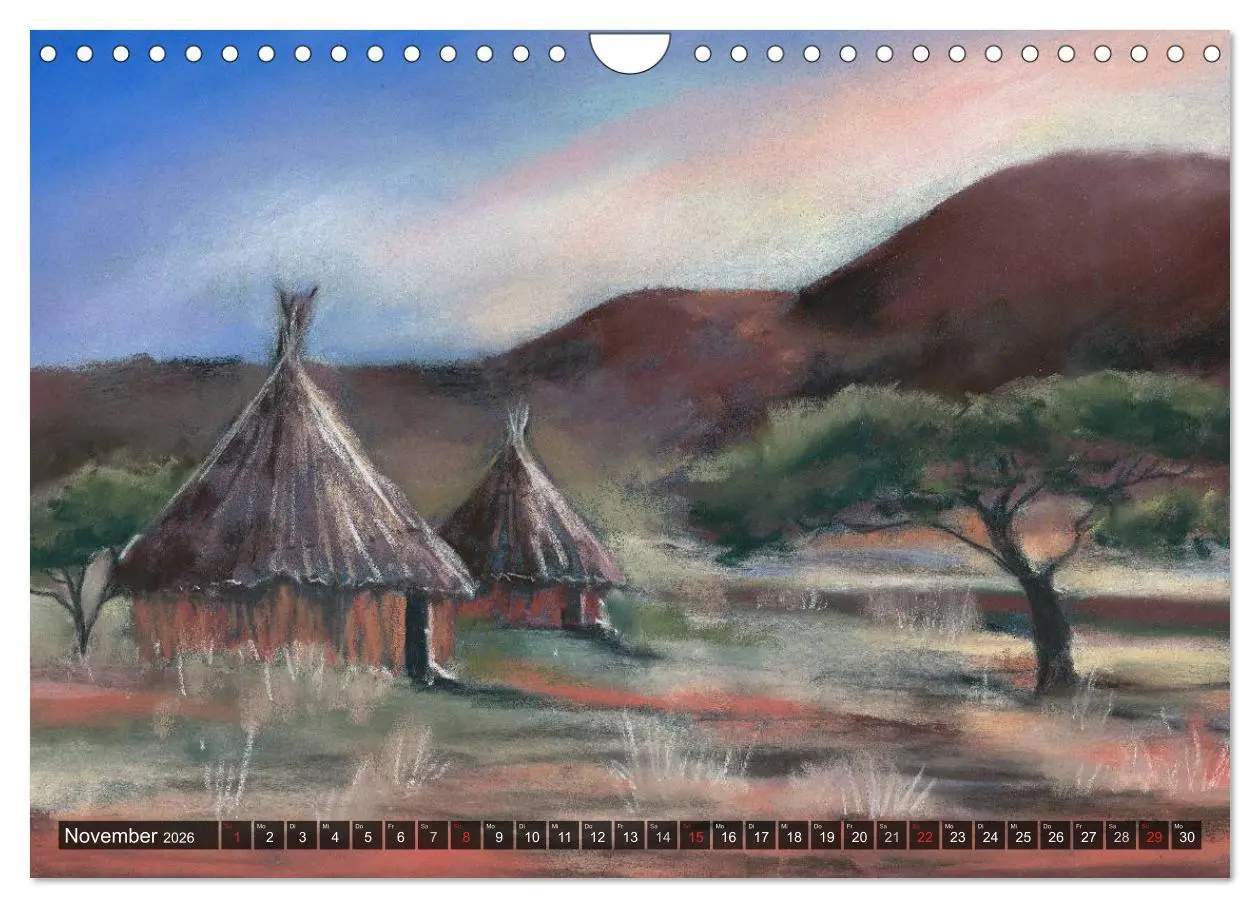 Bild: 9783457968048 | Afrika in Pastellgemälden (Wandkalender 2026 DIN A4 quer), CALVENDO...