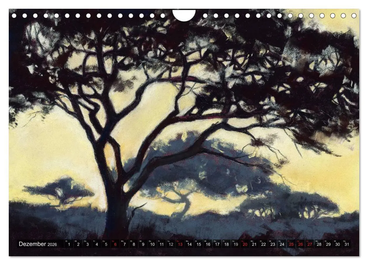 Bild: 9783457968048 | Afrika in Pastellgemälden (Wandkalender 2026 DIN A4 quer), CALVENDO...