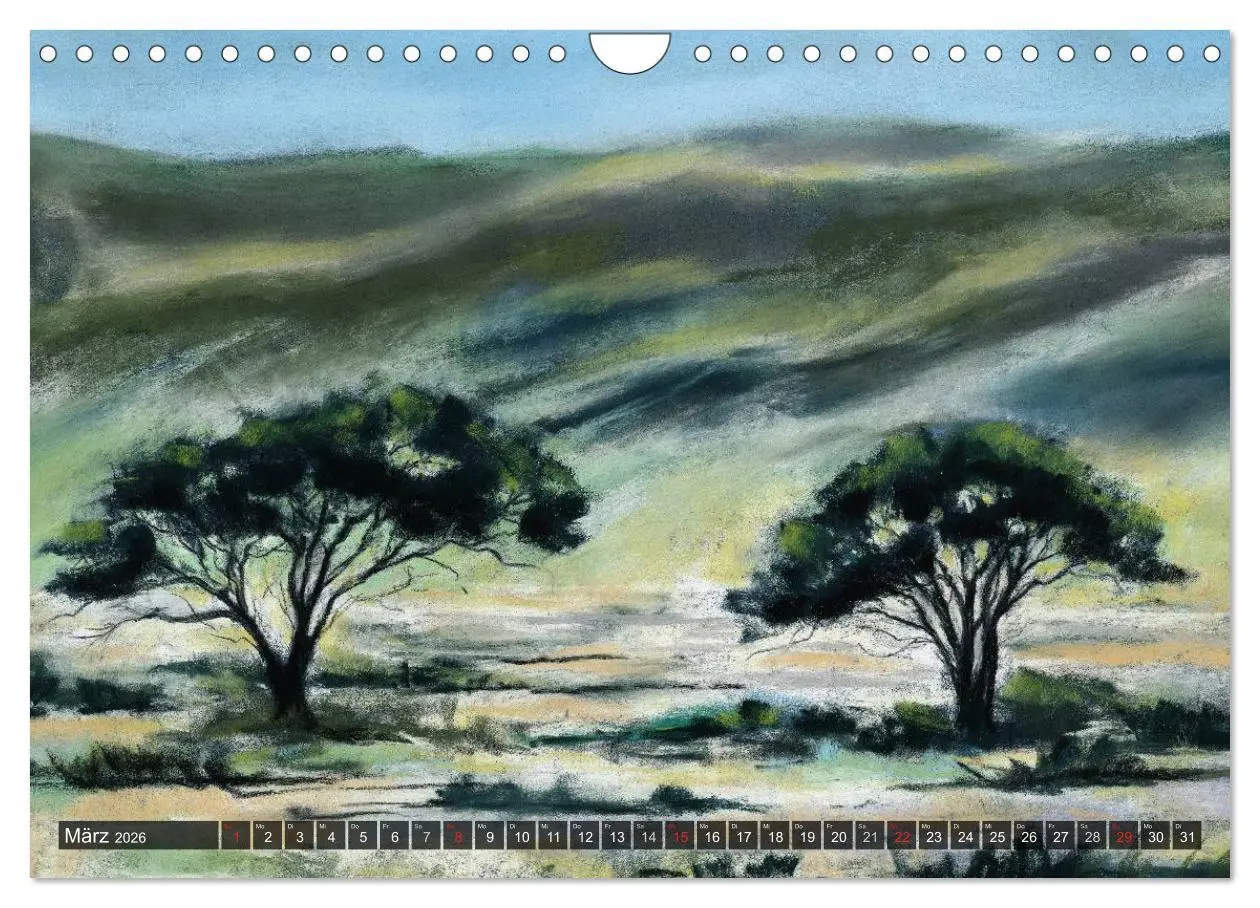 Bild: 9783457968048 | Afrika in Pastellgemälden (Wandkalender 2026 DIN A4 quer), CALVENDO...
