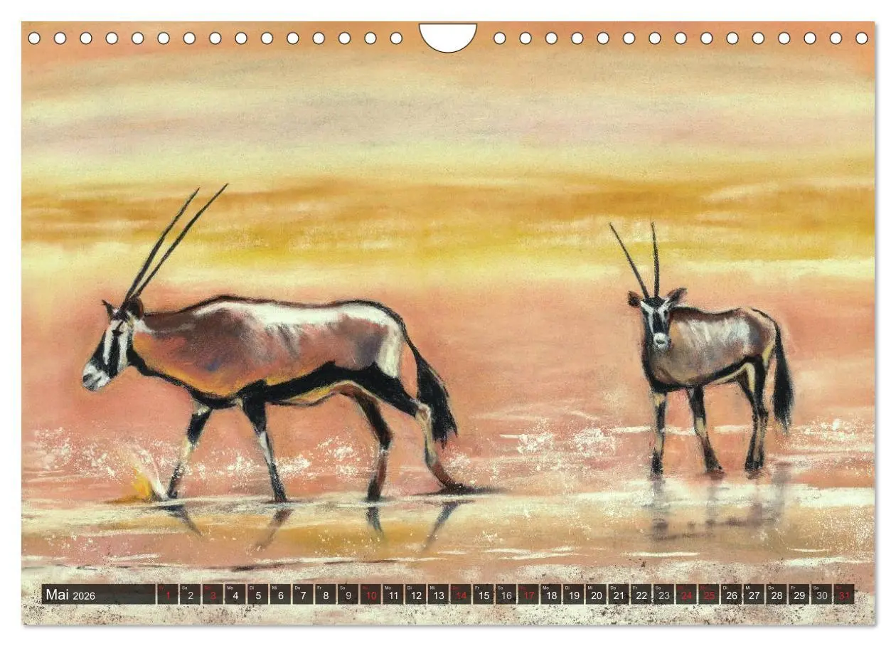 Bild: 9783457968048 | Afrika in Pastellgemälden (Wandkalender 2026 DIN A4 quer), CALVENDO...