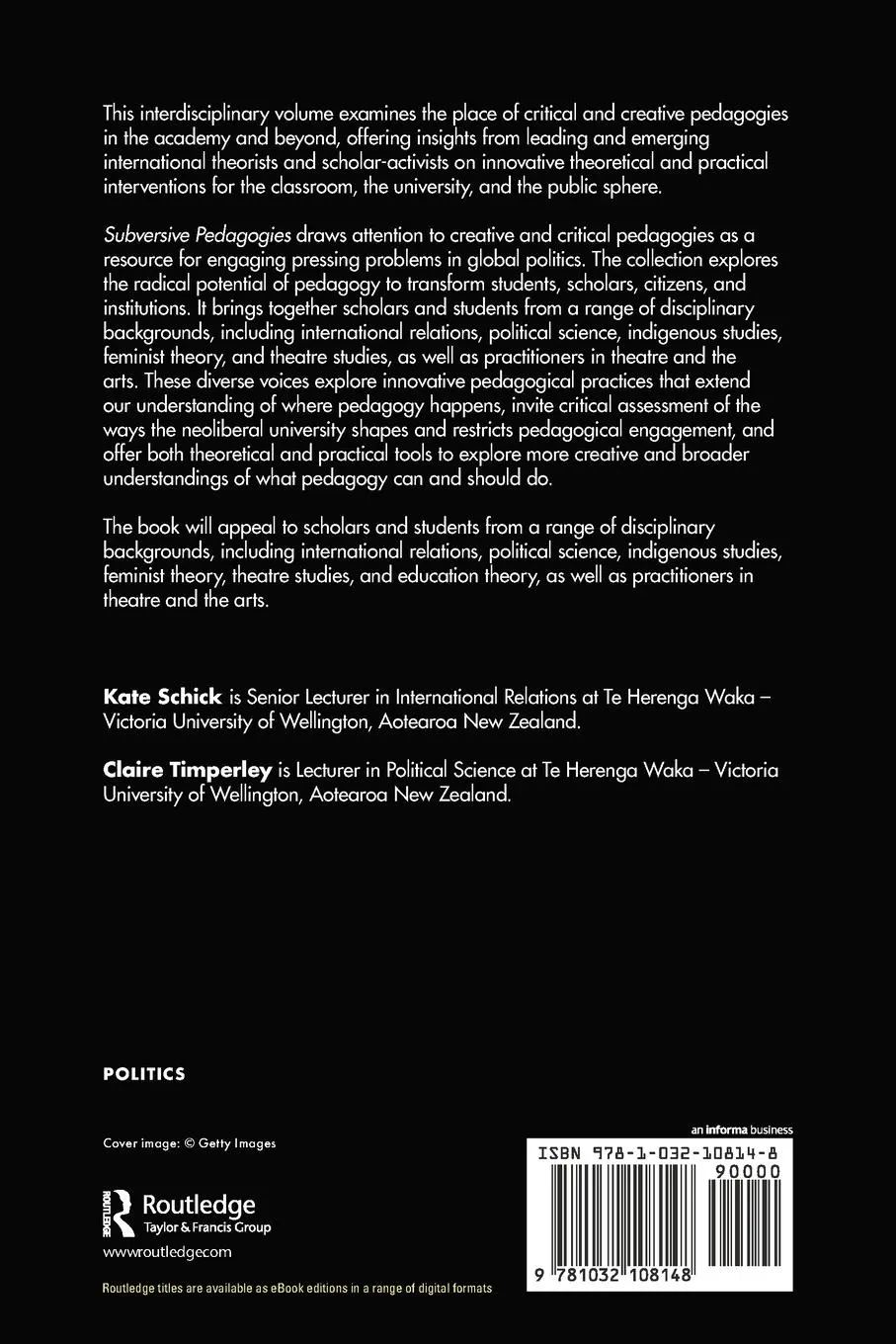 Rückseite: 9781032108148 | Subversive Pedagogies | Radical Possibility in the Academy | Buch