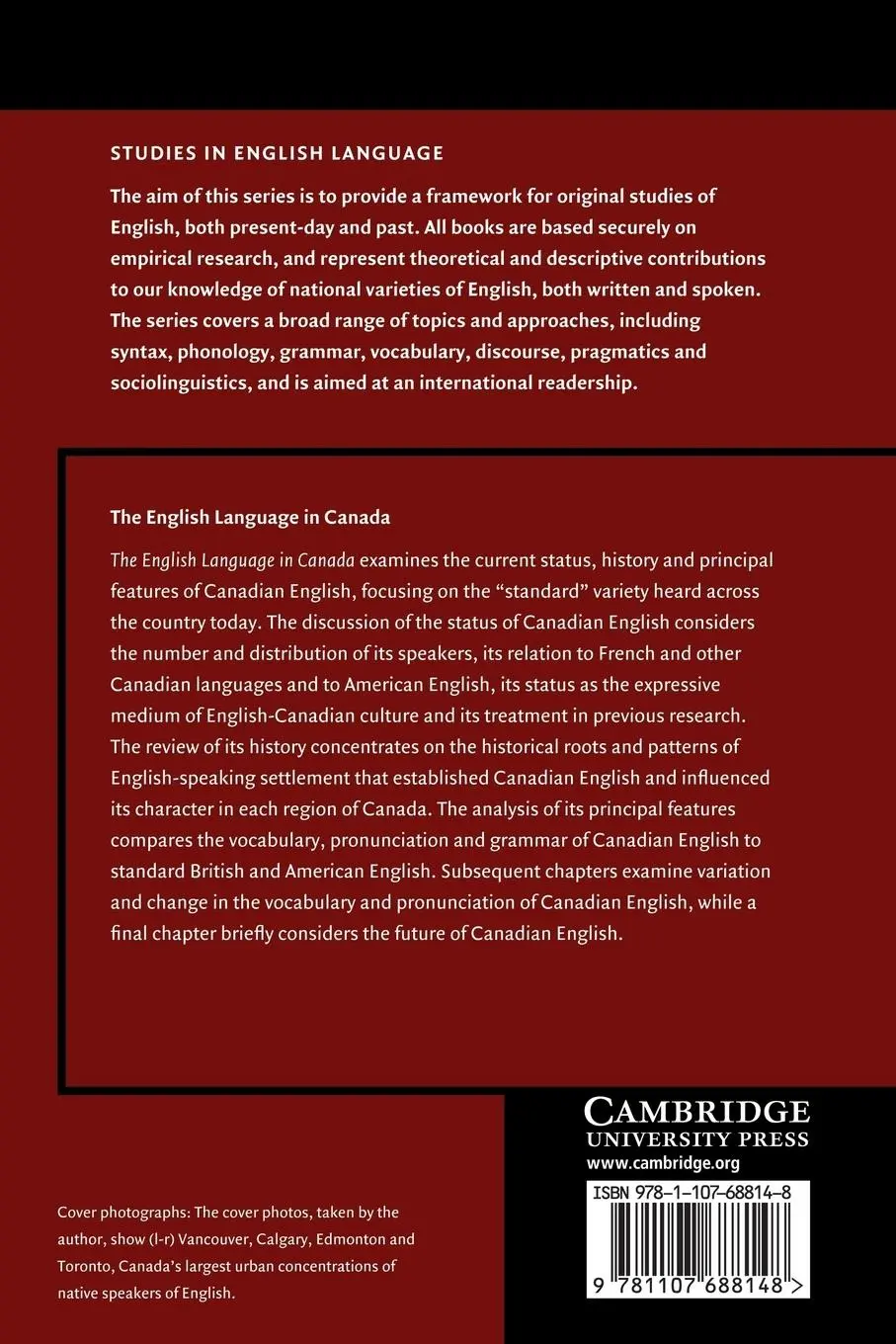 Rückseite: 9781107688148 | The English Language in Canada | Charles Boberg | Taschenbuch | 2013