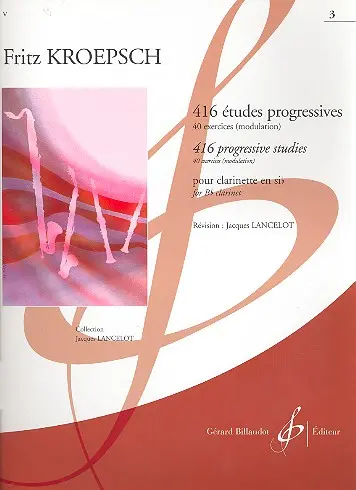 Cover: 9790043018148 | 416 Etudes Progressives Volume 3 | Fritz Kroepsch | Buch