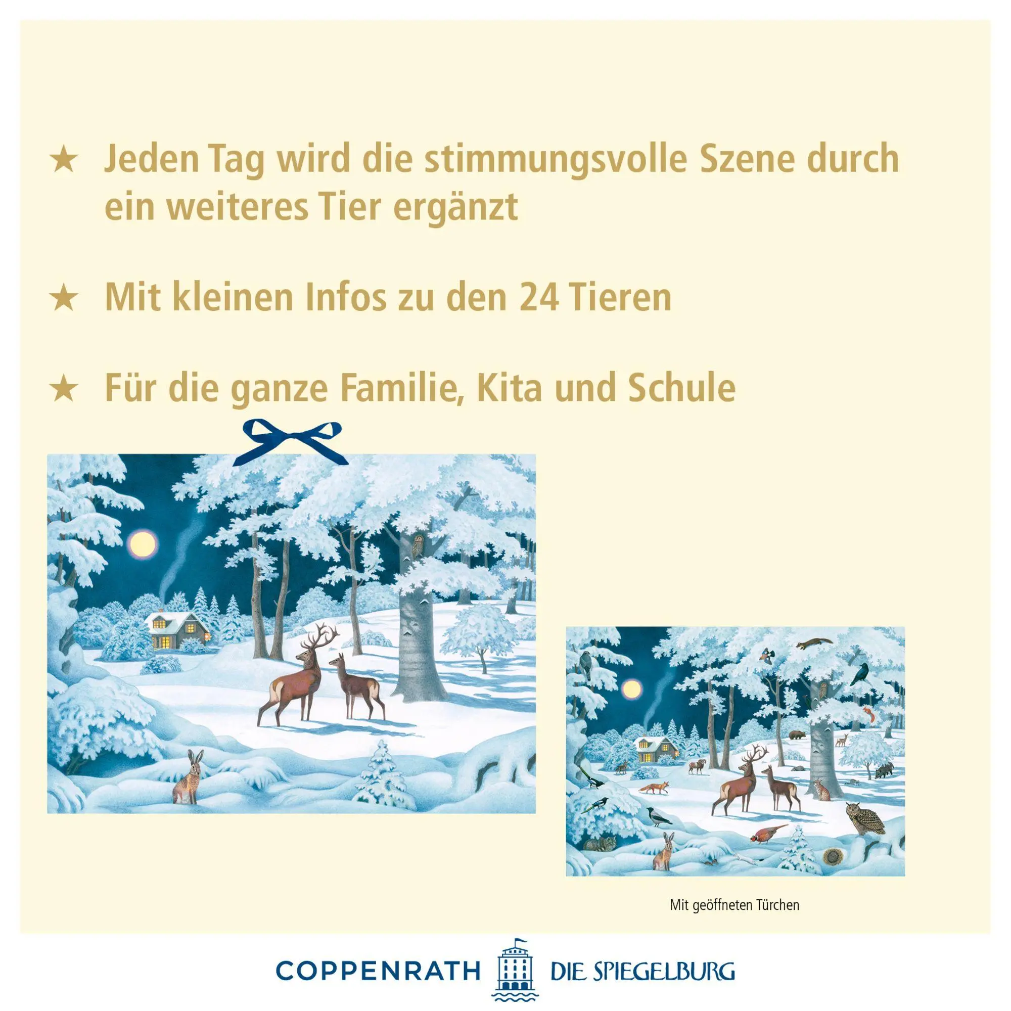 Bild: 4050003958248 | Wand-Adventskalender - Wintertiere bei Nacht | Thomas Müller | 1 S.