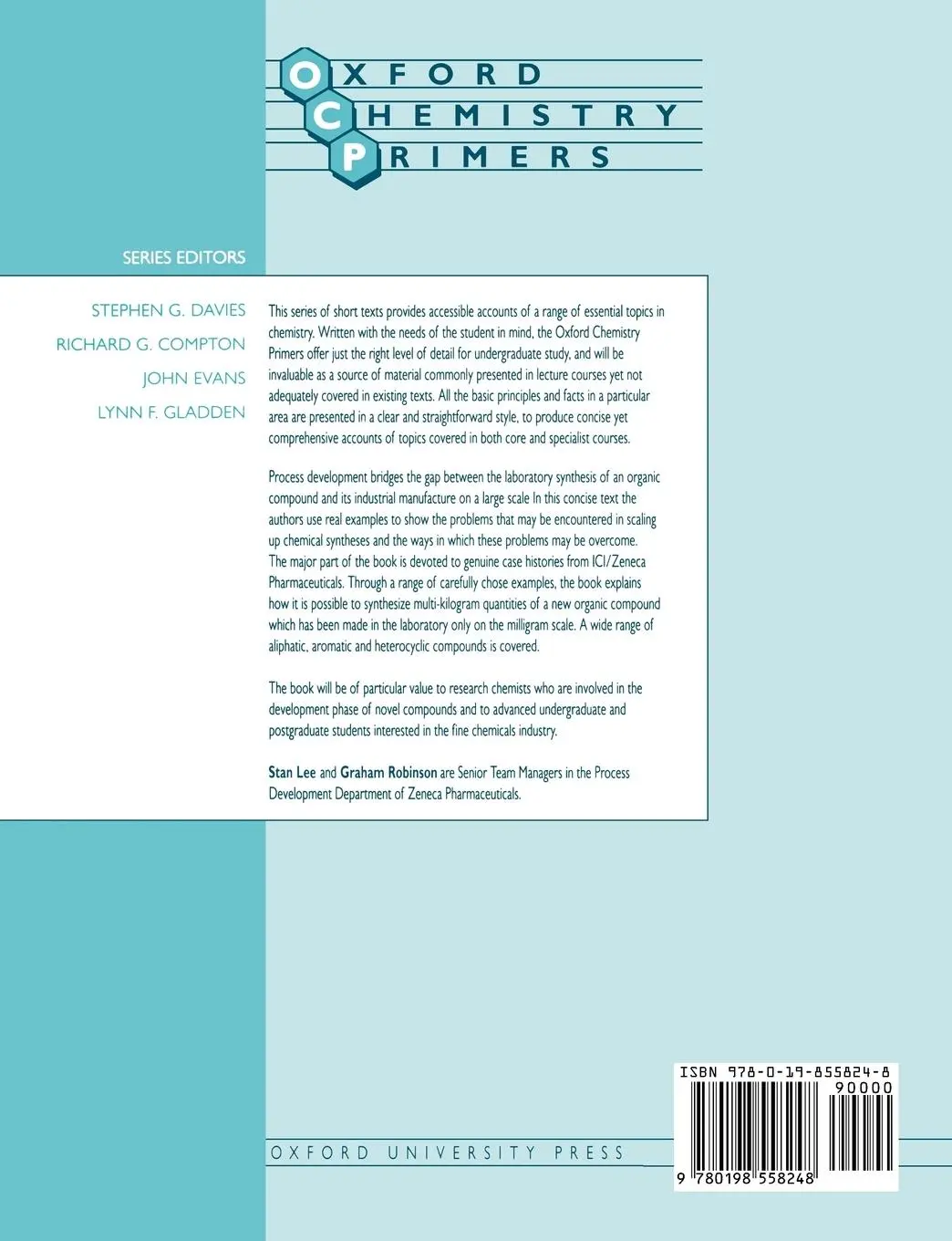 Rückseite: 9780198558248 | Process Development | Fine Chemicals from Grams to Kilograms | Buch