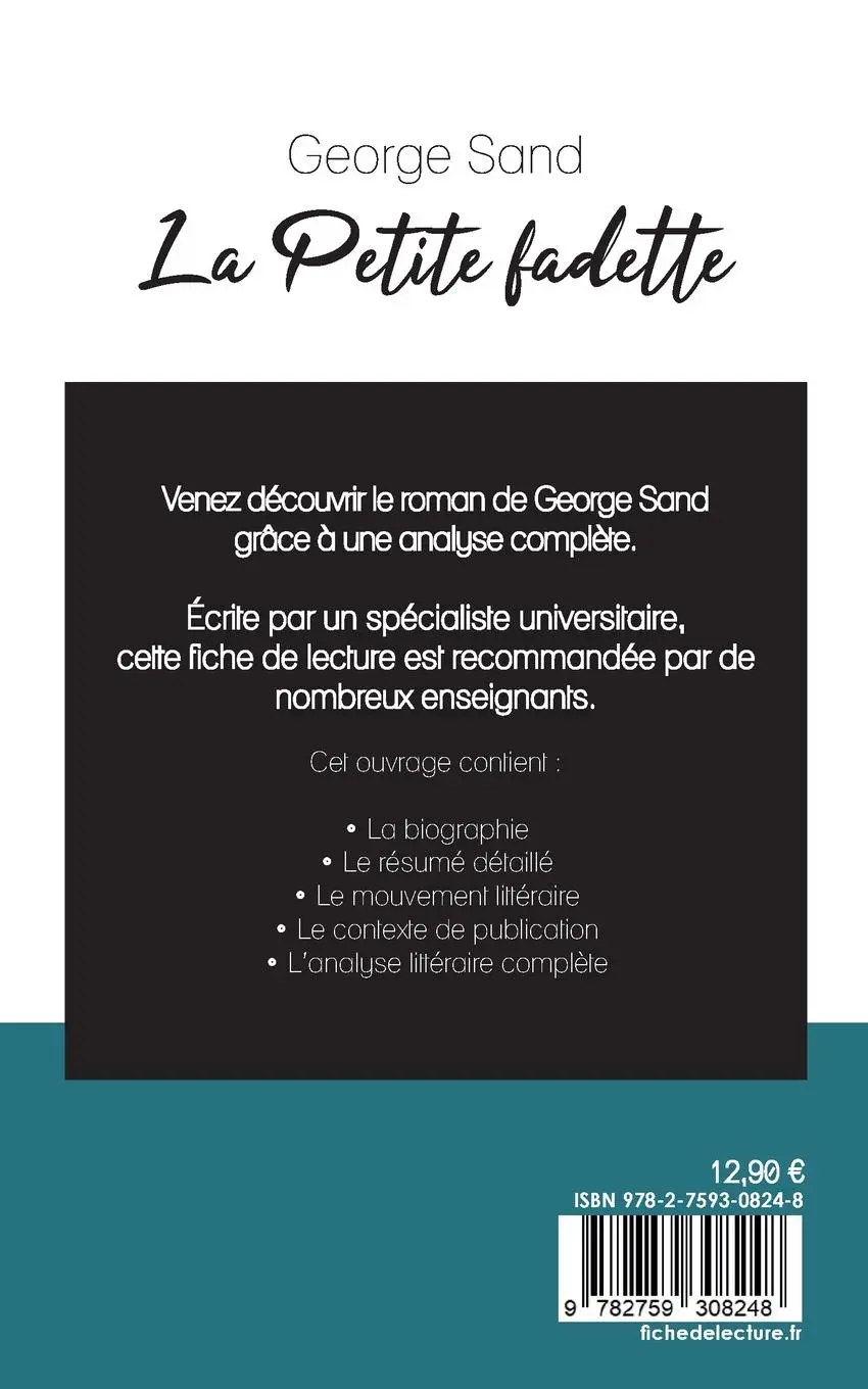 Rückseite: 9782759308248 | La Petite fadette de George Sand (fiche de lecture et analyse...