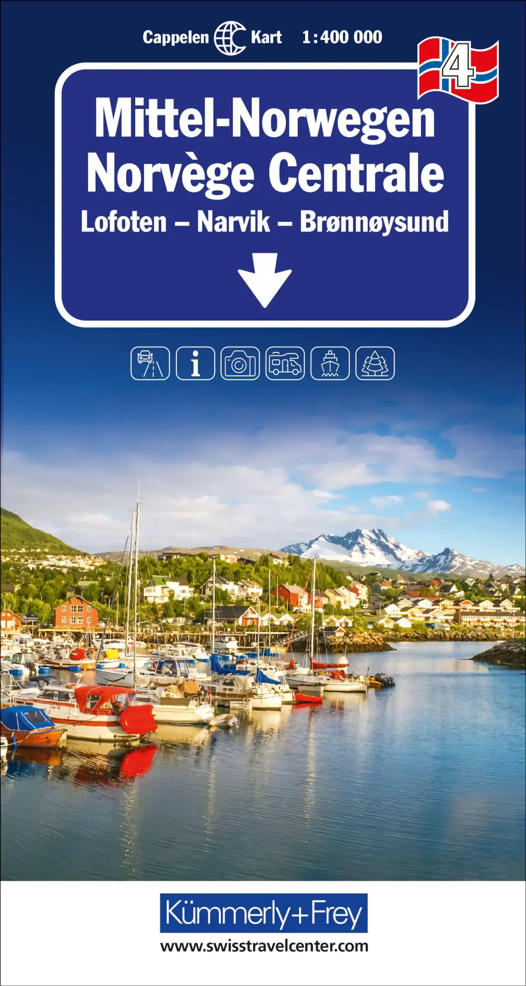 Cover: 9783259018248 | Kümmerly+Frey Regional-Strassenkarte 4 Mittel-Norwegen 1:400.000 | AG