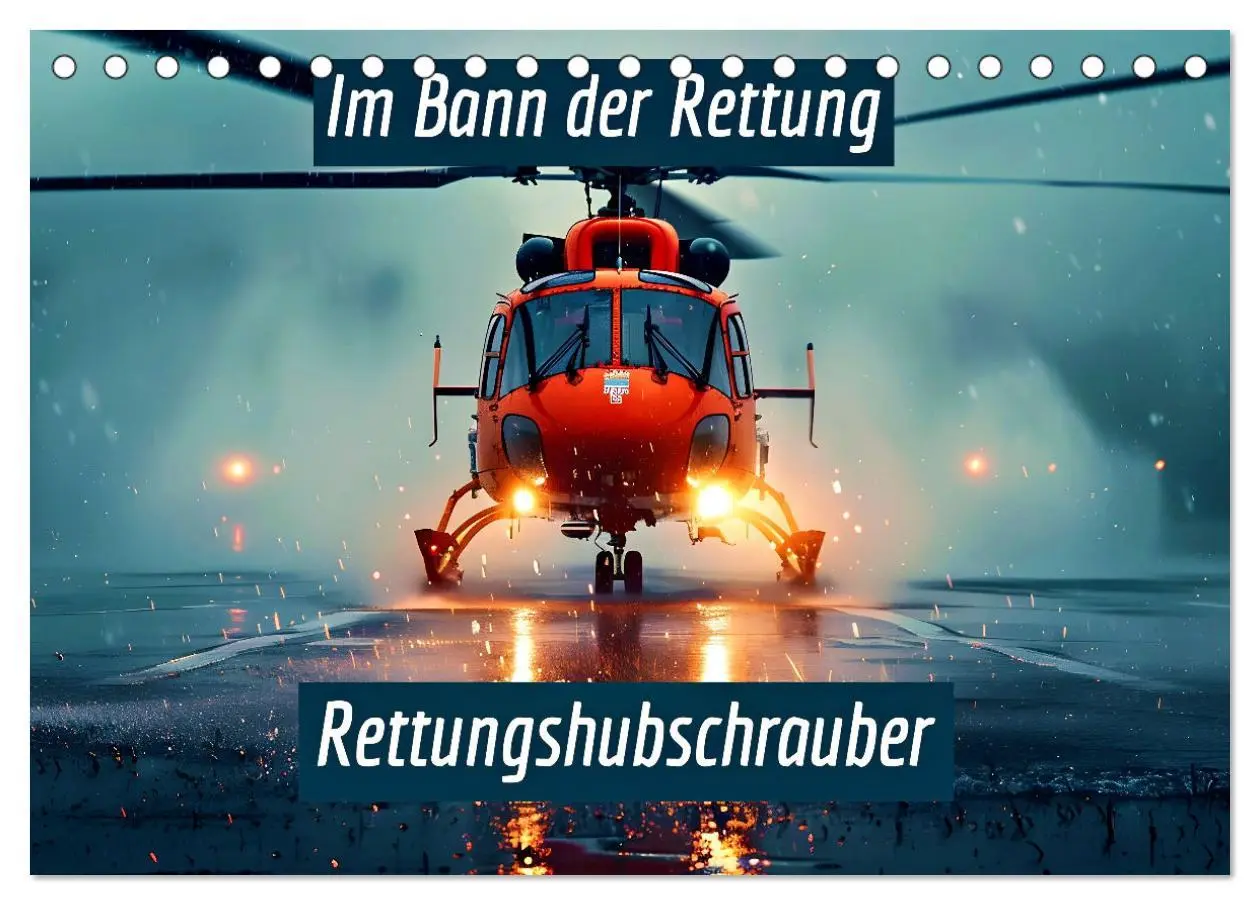Cover: 9783457258248 | Im Bann der Rettung - Rettungshubschrauber (Tischkalender 2026 DIN...