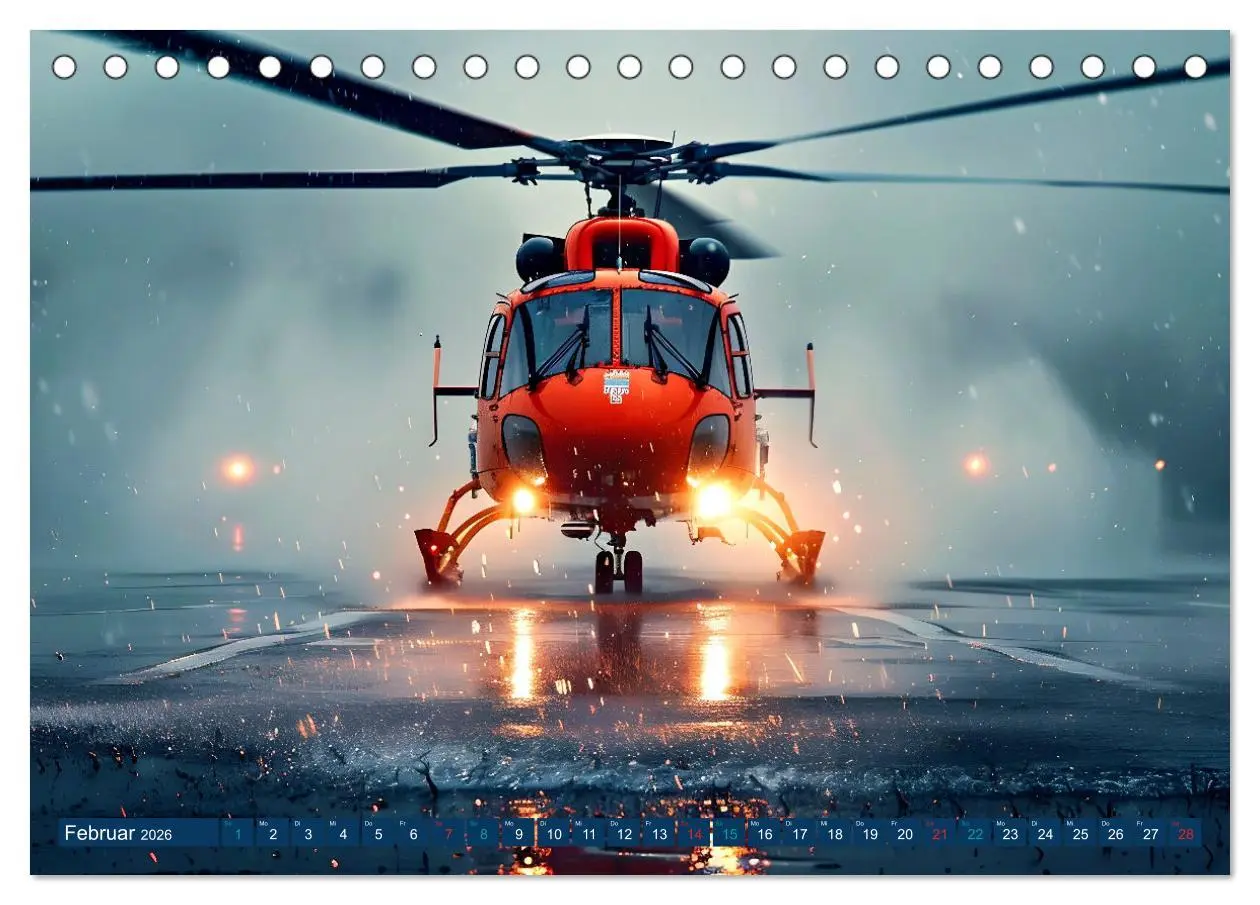 Bild: 9783457258248 | Im Bann der Rettung - Rettungshubschrauber (Tischkalender 2026 DIN...