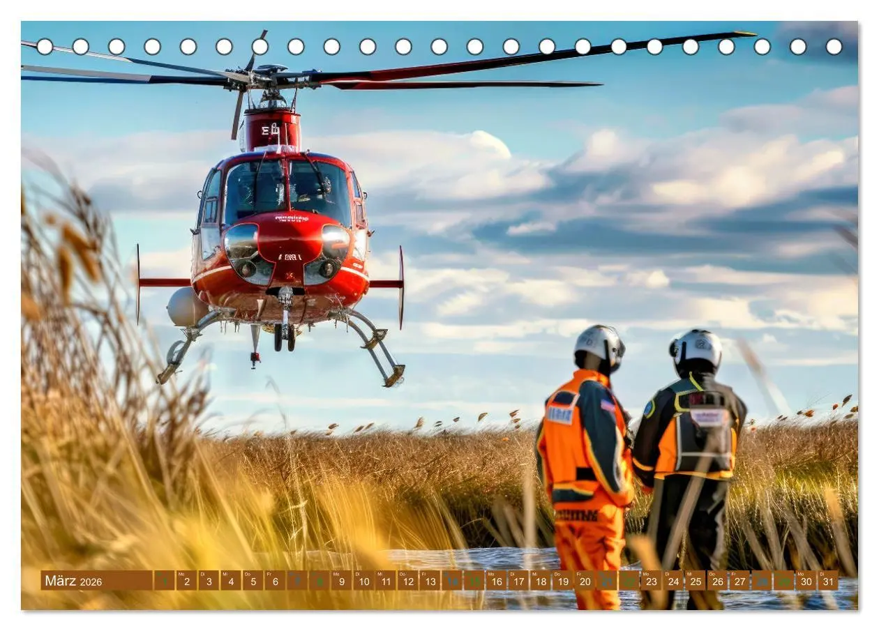 Bild: 9783457258248 | Im Bann der Rettung - Rettungshubschrauber (Tischkalender 2026 DIN...