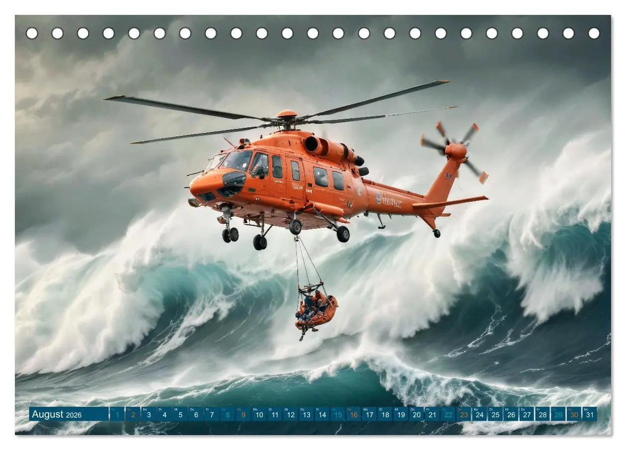 Bild: 9783457258248 | Im Bann der Rettung - Rettungshubschrauber (Tischkalender 2026 DIN...