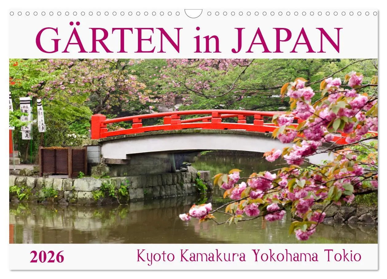 Cover: 9783457638248 | Gärten in Japan (Wandkalender 2026 DIN A3 quer), CALVENDO...