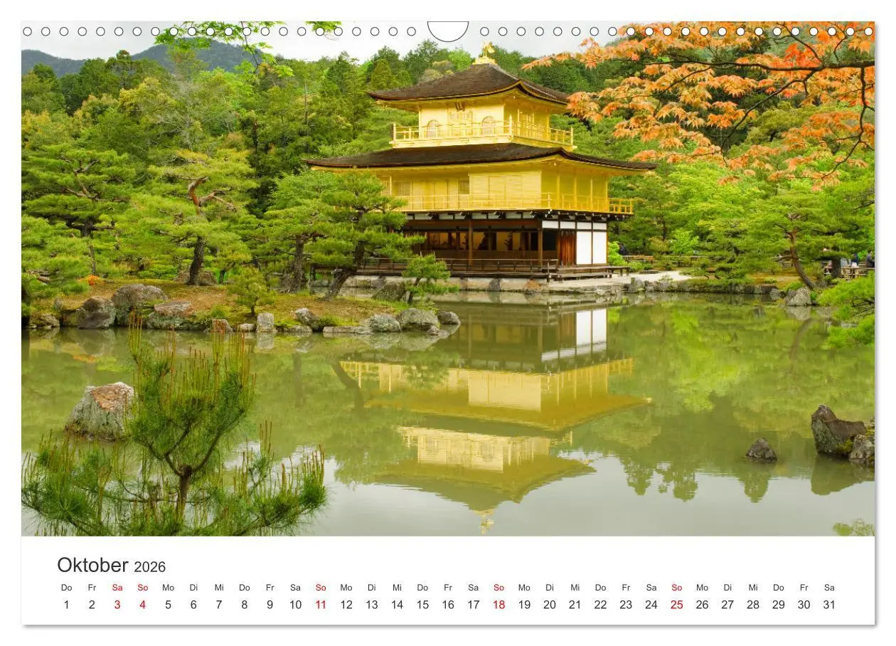 Bild: 9783457638248 | Gärten in Japan (Wandkalender 2026 DIN A3 quer), CALVENDO...