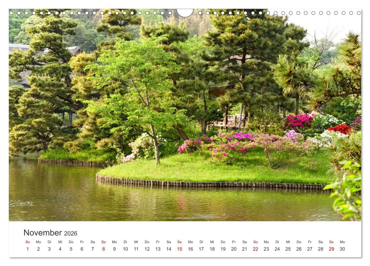 Bild: 9783457638248 | Gärten in Japan (Wandkalender 2026 DIN A3 quer), CALVENDO...