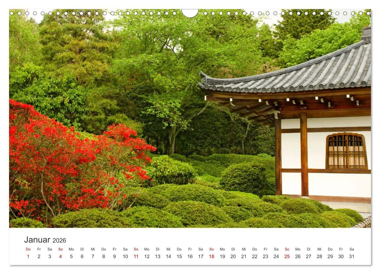 Bild: 9783457638248 | Gärten in Japan (Wandkalender 2026 DIN A3 quer), CALVENDO...