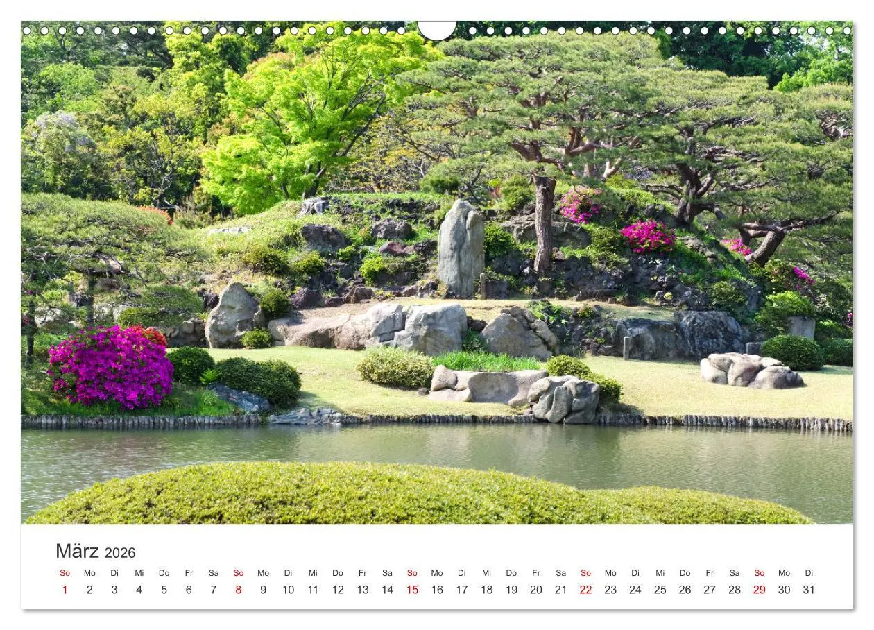 Bild: 9783457638248 | Gärten in Japan (Wandkalender 2026 DIN A3 quer), CALVENDO...