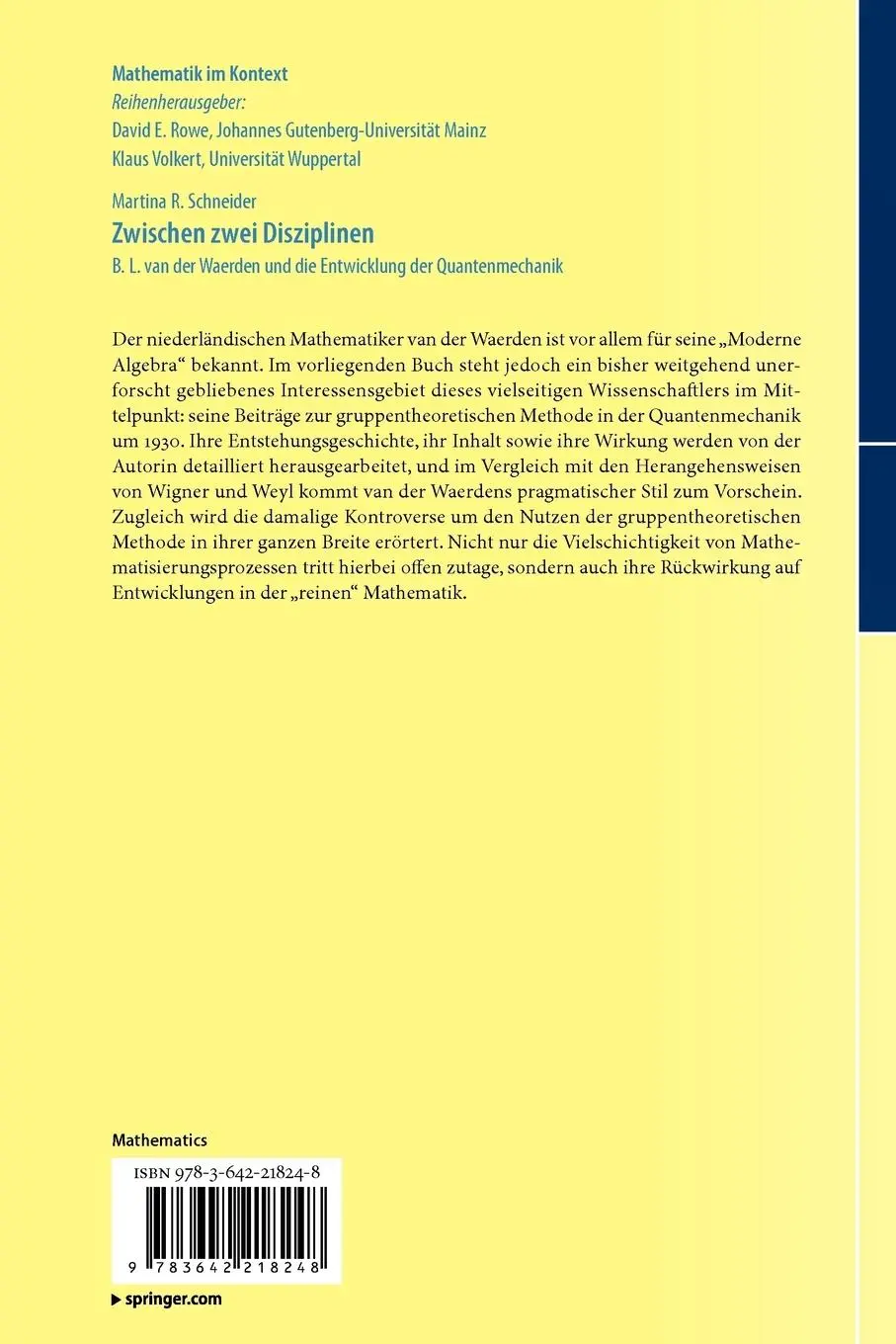 Rückseite: 9783642218248 | Zwischen zwei Disziplinen | Martina Schneider | Taschenbuch | xxiii