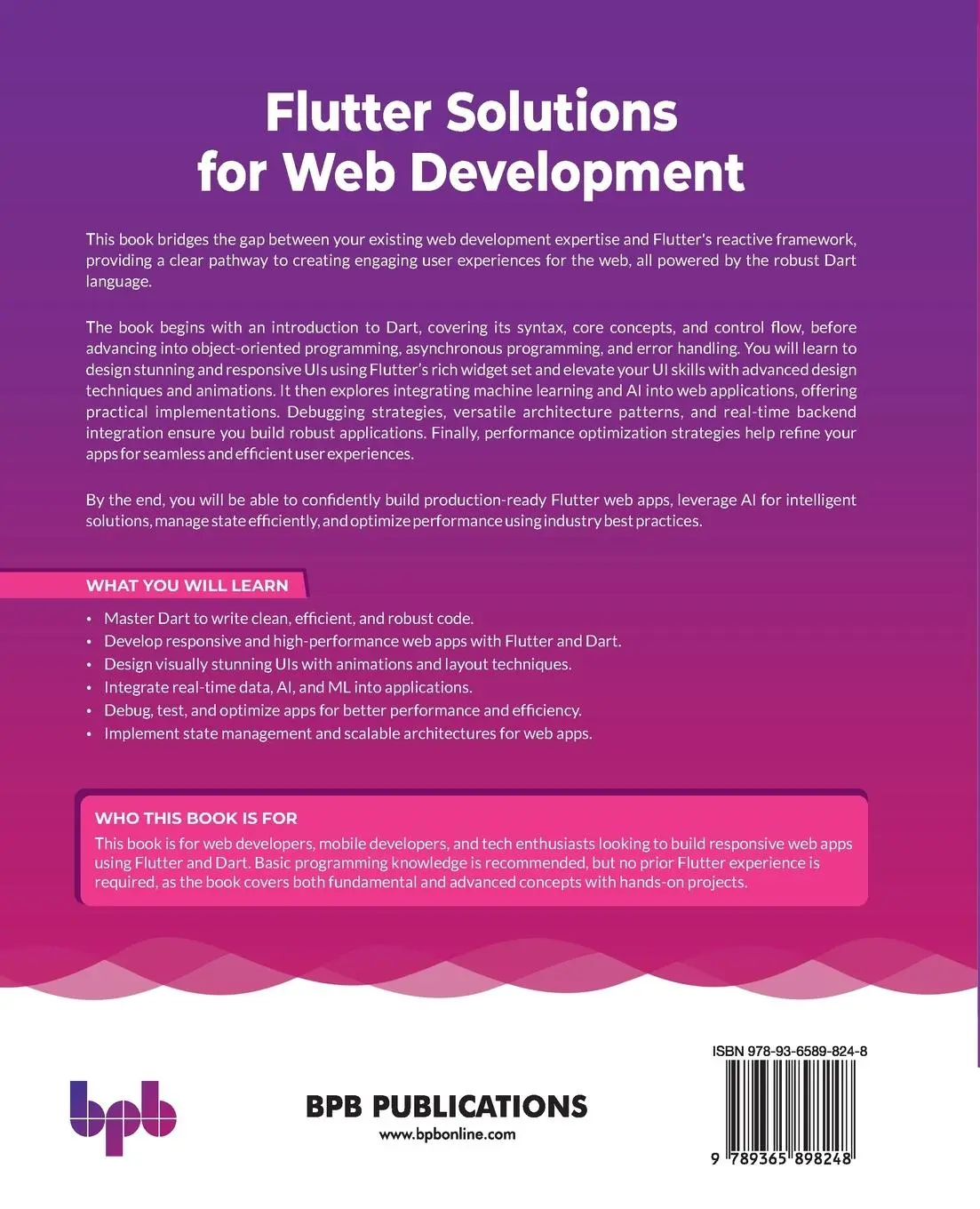 Rückseite: 9789365898248 | Flutter Solutions for Web Development | Zaid Kamil | Taschenbuch