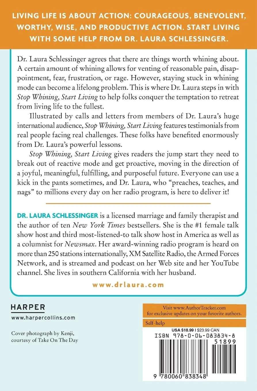 Rückseite: 9780060838348 | Stop Whining, Start Living | Laura C. Schlessinger | Taschenbuch