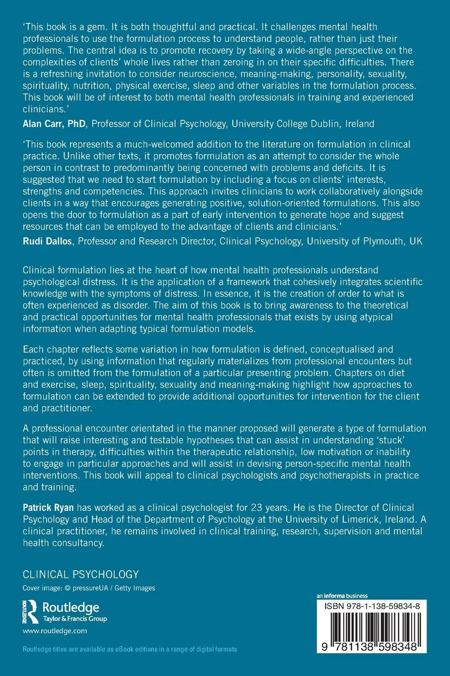 Rückseite: 9781138598348 | Enhancing Clinical Case Formulation | Patrick Ryan | Taschenbuch
