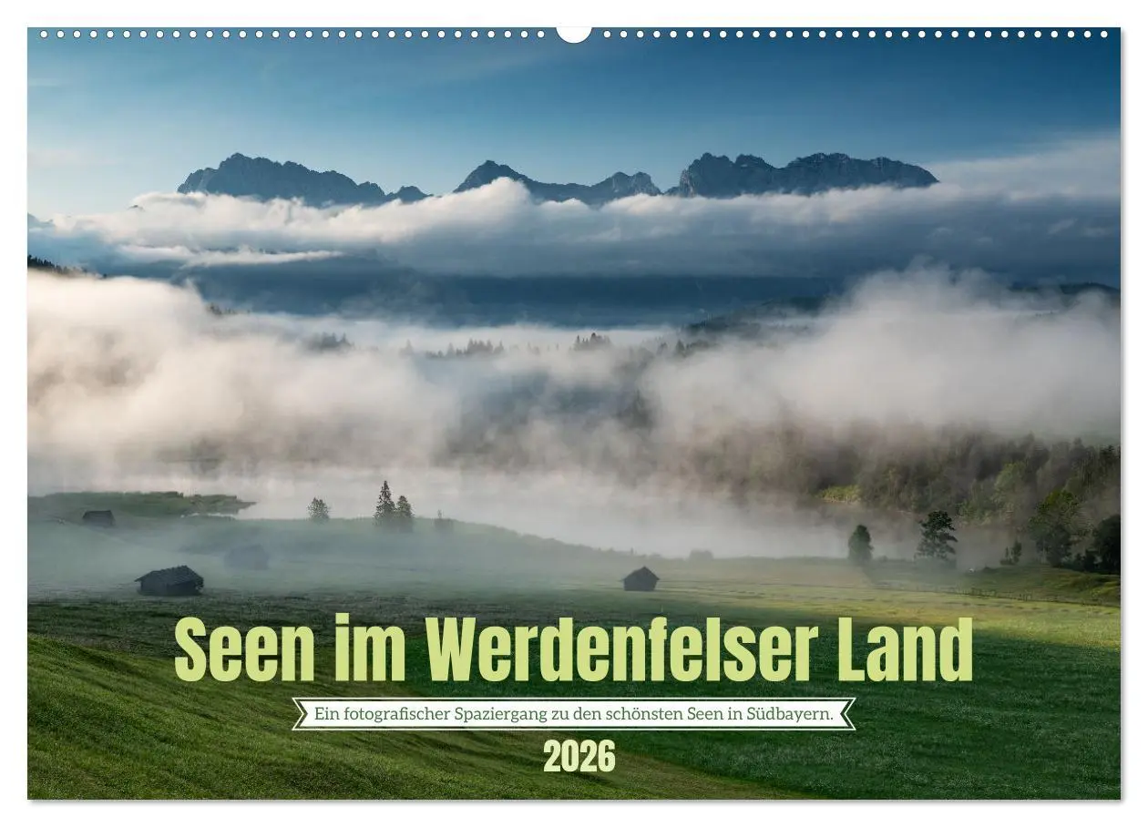 Cover: 9783457488348 | Seen im Werdenfelser Land (Wandkalender 2026 DIN A2 quer), CALVENDO...