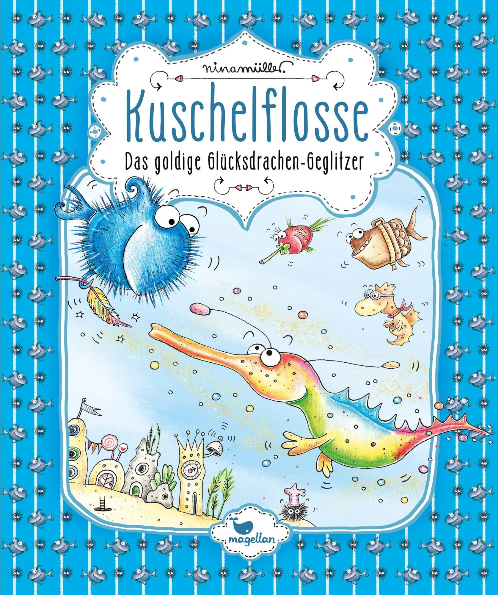 Cover: 9783734828348 | Kuschelflosse - Das goldige Glücksdrachen-Geglitzer | Nina Müller