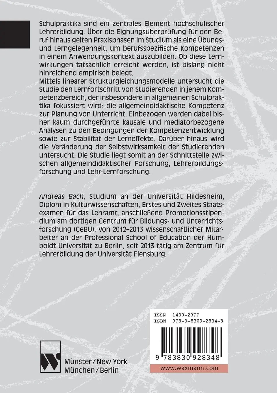 Rückseite: 9783830928348 | Kompetenzentwicklung im Schulpraktikum | Andreas Bach | Taschenbuch