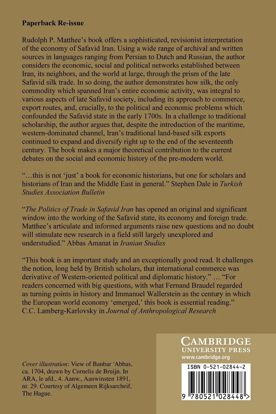 Rückseite: 9780521028448 | The Politics of Trade in Safavid Iran | Silk for Silver, 1600 1730