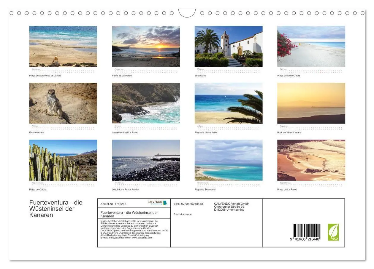 Bild: 9783435218448 | Fuerteventura - die Wüsteninsel der Kanaren (Wandkalender 2025 DIN...