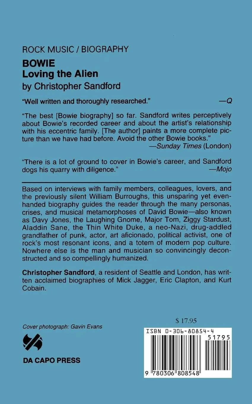 Rückseite: 9780306808548 | Bowie | Loving the Alien | Christopher Sandford | Taschenbuch | 1998