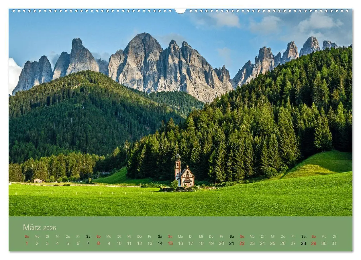 Bild: 9783457778548 | Dolomiten - Bezaubernde Giganten (Wandkalender 2026 DIN A2 quer),...