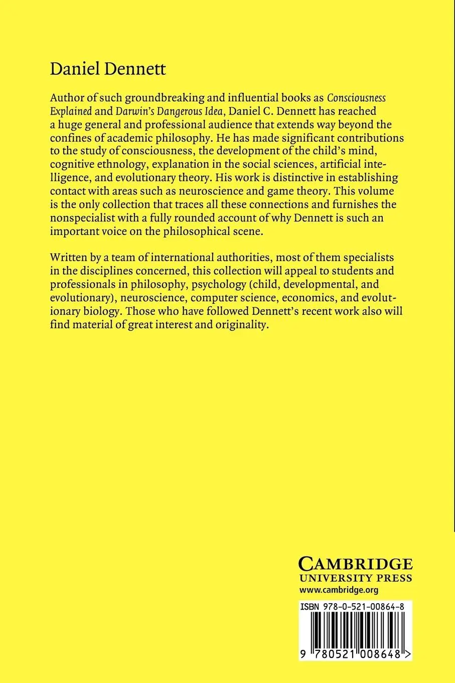Rückseite: 9780521008648 | Daniel Dennett | Andrew Brook (u. a.) | Taschenbuch | Englisch | 2010