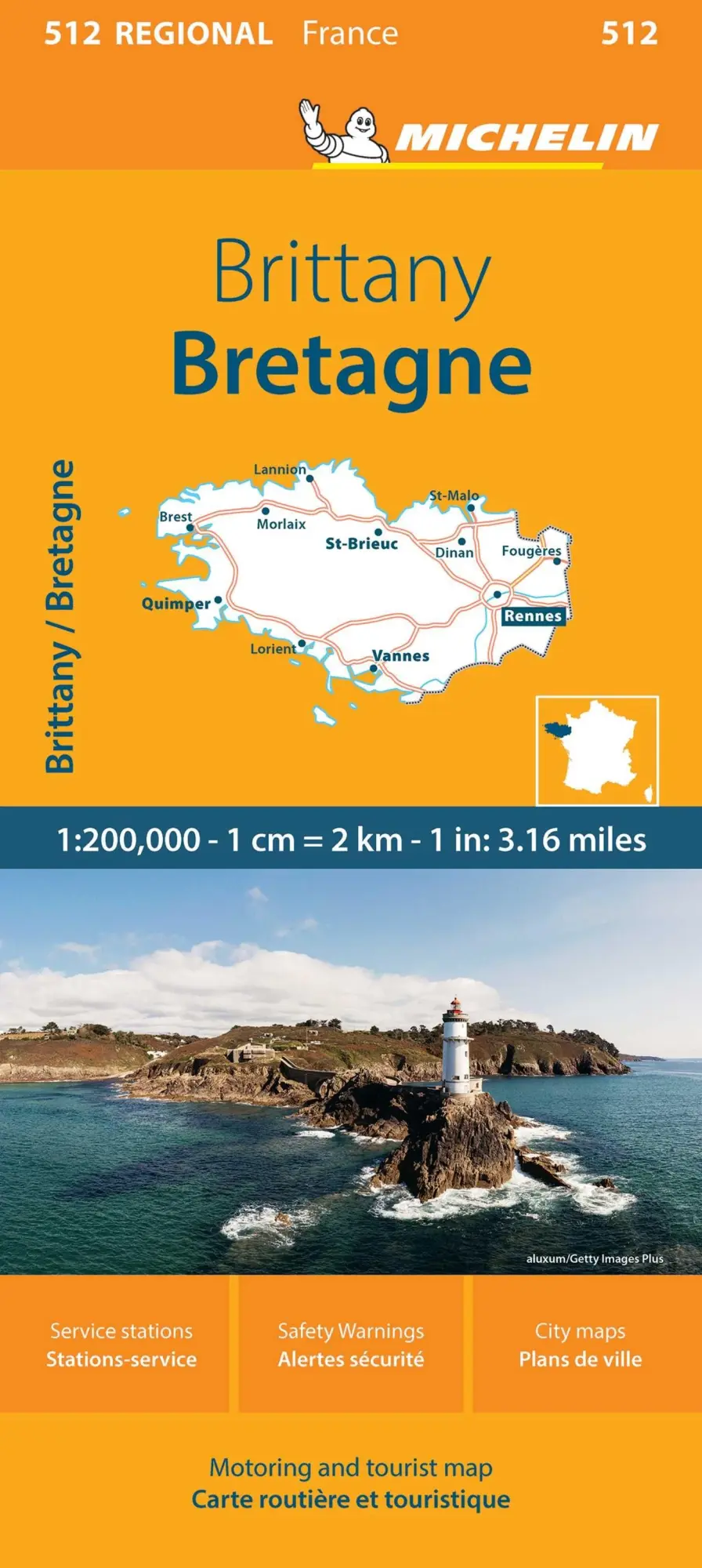 Cover: 9782067258648 | Bretagna 1:200.000 | (Land-)Karte | Michelin Éditions | Italienisch