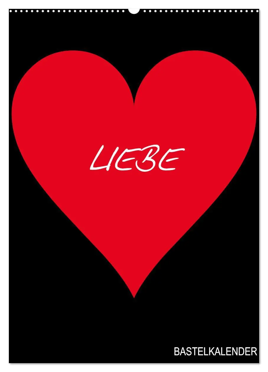 Cover: 9783516478648 | Foto- und Bastelkalender "LIEBE" in der Farbe Schwarz (Wandkalender...