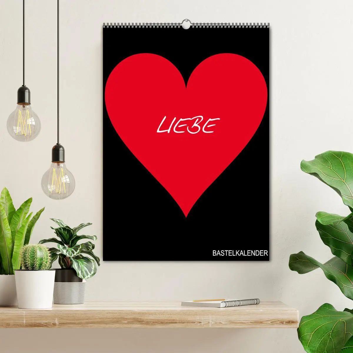 Bild: 9783516478648 | Foto- und Bastelkalender "LIEBE" in der Farbe Schwarz (Wandkalender...