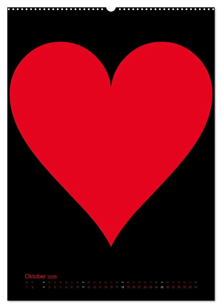 Bild: 9783516478648 | Foto- und Bastelkalender "LIEBE" in der Farbe Schwarz (Wandkalender...