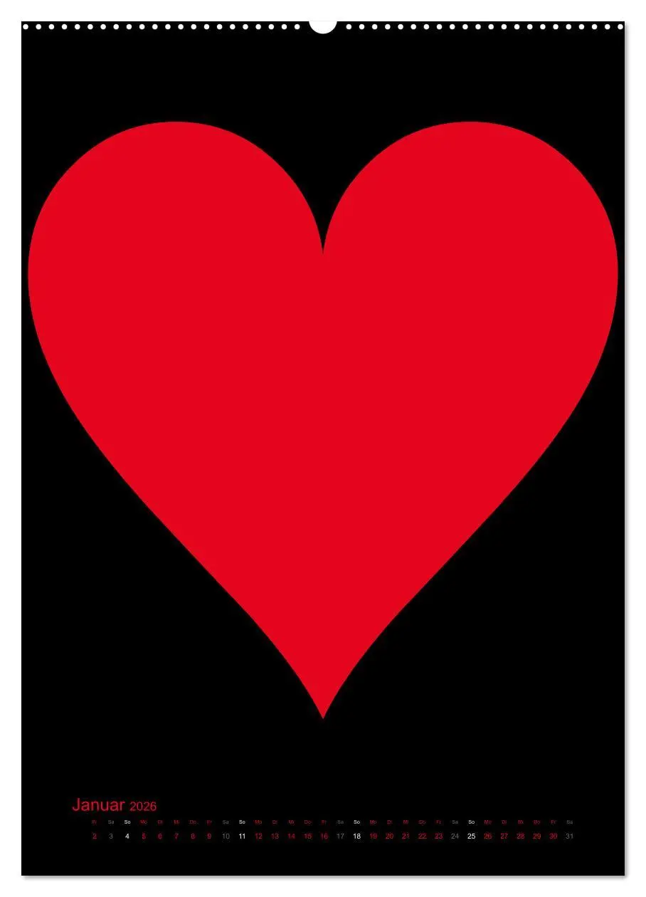 Bild: 9783516478648 | Foto- und Bastelkalender "LIEBE" in der Farbe Schwarz (Wandkalender...