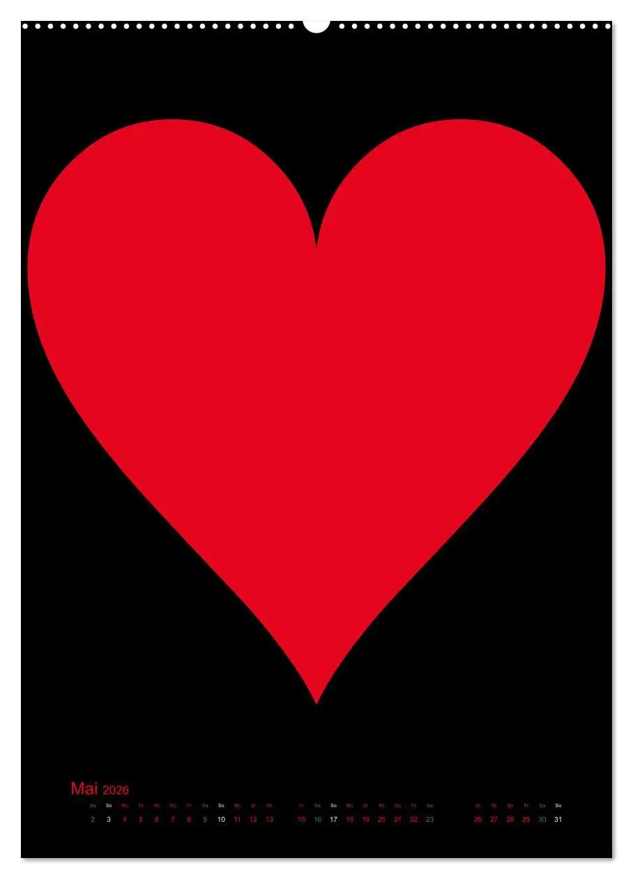Bild: 9783516478648 | Foto- und Bastelkalender "LIEBE" in der Farbe Schwarz (Wandkalender...